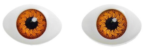 Глаза, набор из 8 шт, размер радужки — 12 мм, цвет карий