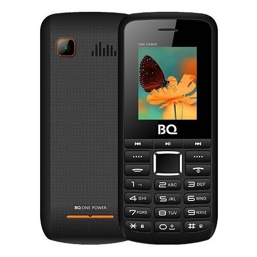 Телефон BQ 1846 One Power, 2 SIM, черный/оранжевый мобильный телефон ark power 4 черный 2 8 32 мб bluetooth