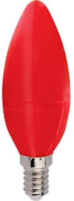 Ecola свеча E14 6W Красная матов. 100x37 C4TR60ELY