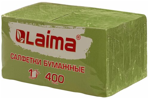 Салфетки бумажные 400 шт, 24х24 см, 