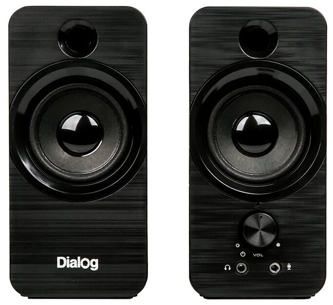 Колонки DIALOG Stride AST-17UP - акустические колонки 2.0, 10W RMS, PhoneOut, Mic In, черные