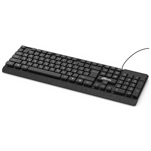 Клавиатура Ritmix RKB-107 Black USB черный, английская/русская (ANSI) клавиатура microsoft wired keyboard 600 black usb черный английская русская ansi