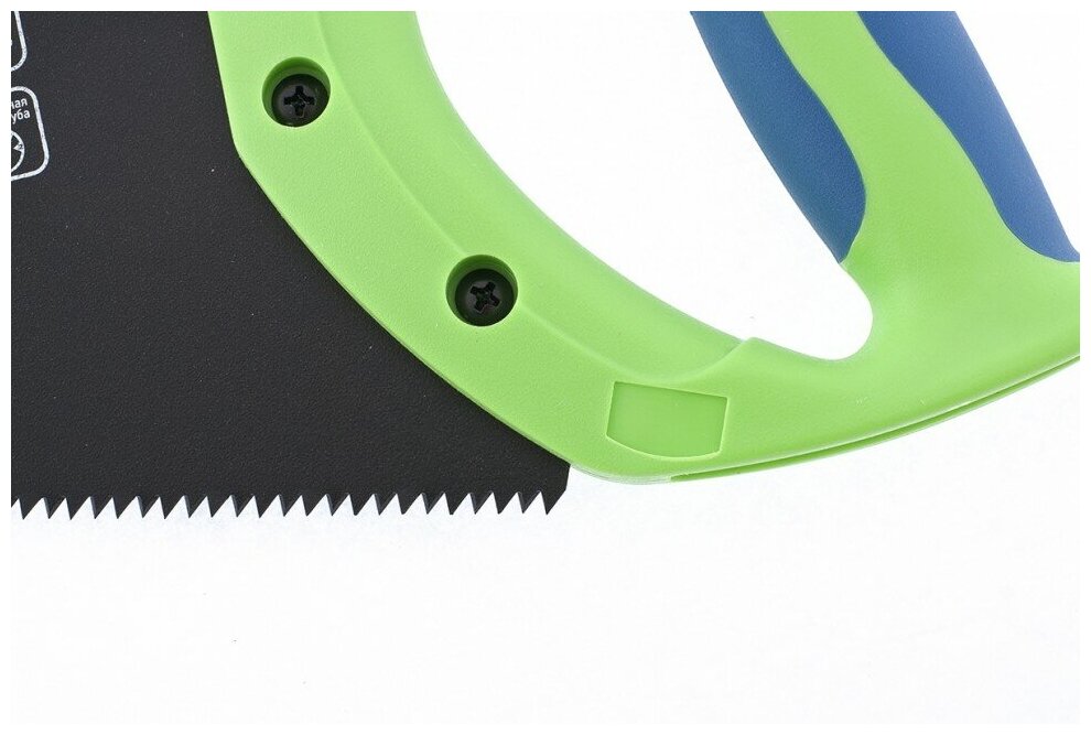 Ножовка по дереву "Зубец", 400 мм, 7-8 TPI, каленый зуб 2D, защитное покрытие, двухкомпонентная рукоятка Сибртех