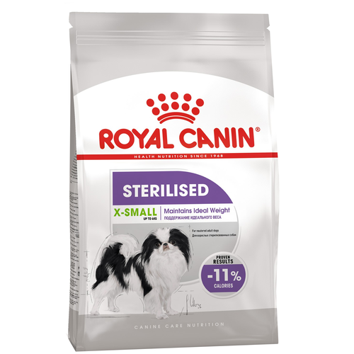 Сухой корм для собак Royal Canin X-Small Sterilised для стерилизованных собак карликовых пород от 10 месяцев до 12 лет 1 уп. х 1 шт. х 500 г