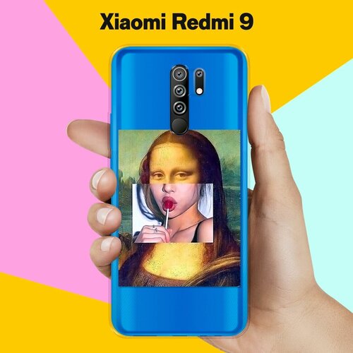 Силиконовый чехол Мона на Xiaomi Redmi 9 силиконовый чехол на xiaomi redmi 9 сяоми редми 9 с 3d принтом disgruntled cat прозрачный