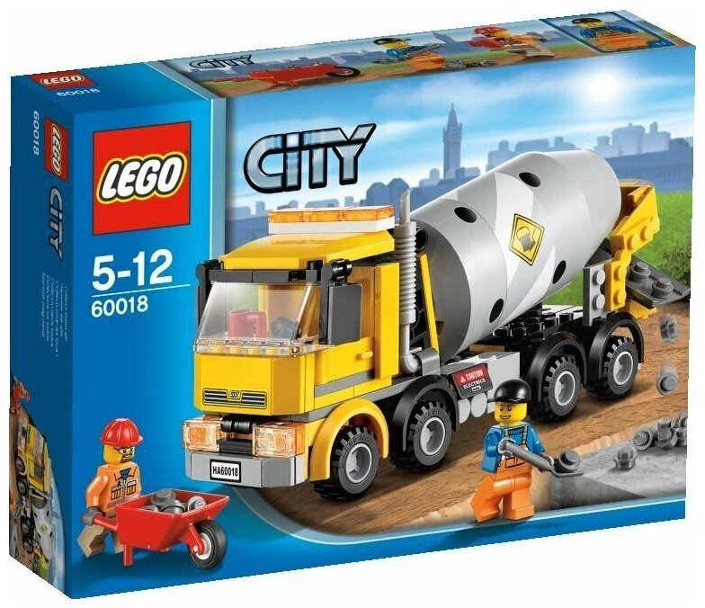 Конструктор LEGO City 60018 Бетономешалка, 221 дет.