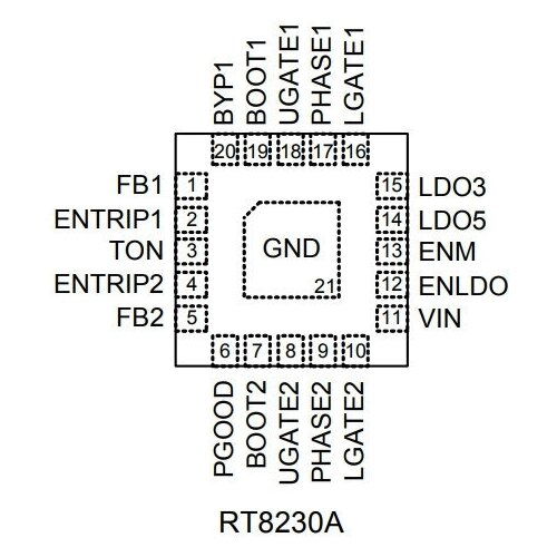 Микросхема RT8230AGQW 2F=