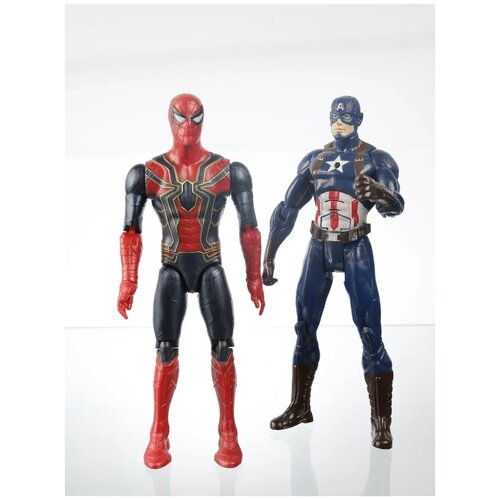 фото Марвел игрушки капитан америка человек-паук веном халк танос железный человек/30 см/свет звук/мстители ihippo