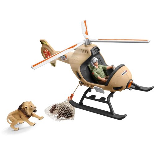 Игровой набор Schleich Вертолет-спасатель для диких животных 42476