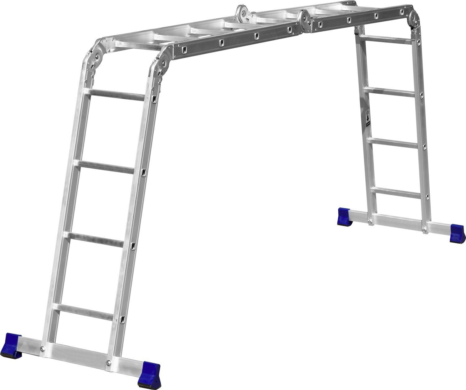 СИБИН ЛТ-44 4x4 ступени, алюминиевая, четырехсекционная лестница-трансформер (38852) - фотография № 3