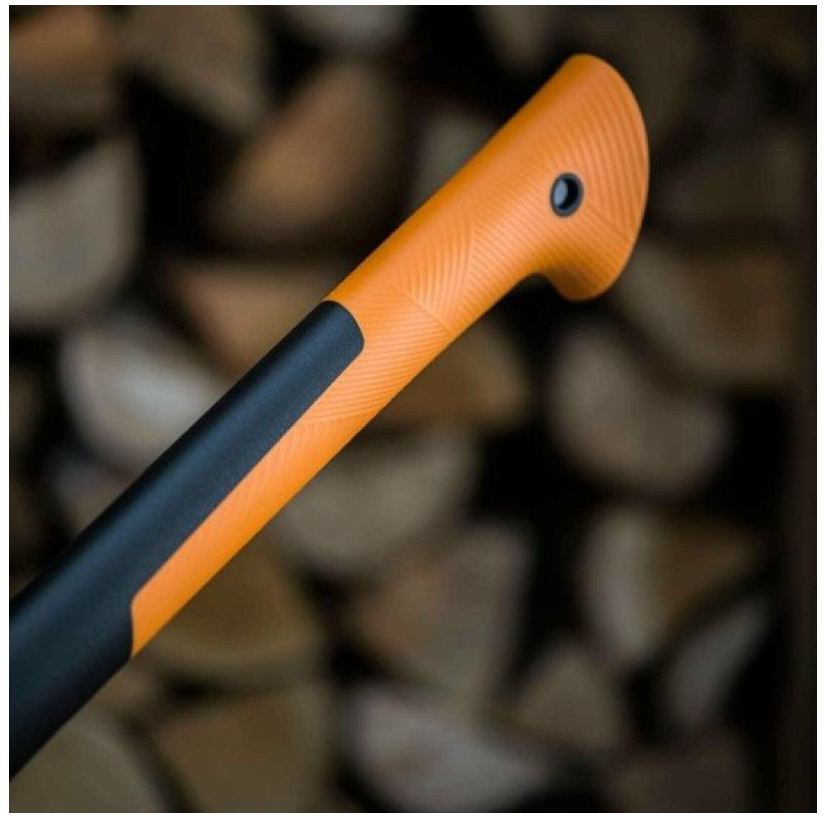 Топор Fiskars X25, большой, черный/оранжевый (в комплекте нож) [1057915] - фото №10
