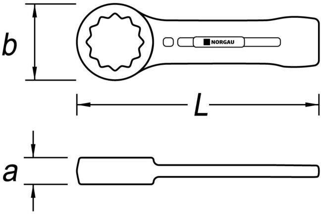 Ударный накидной ключ NORGAU - фото №2