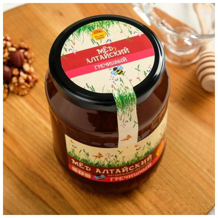 Мёд Алтайский "Гречишный", натуральный цветочный, 1 кг - фотография № 7