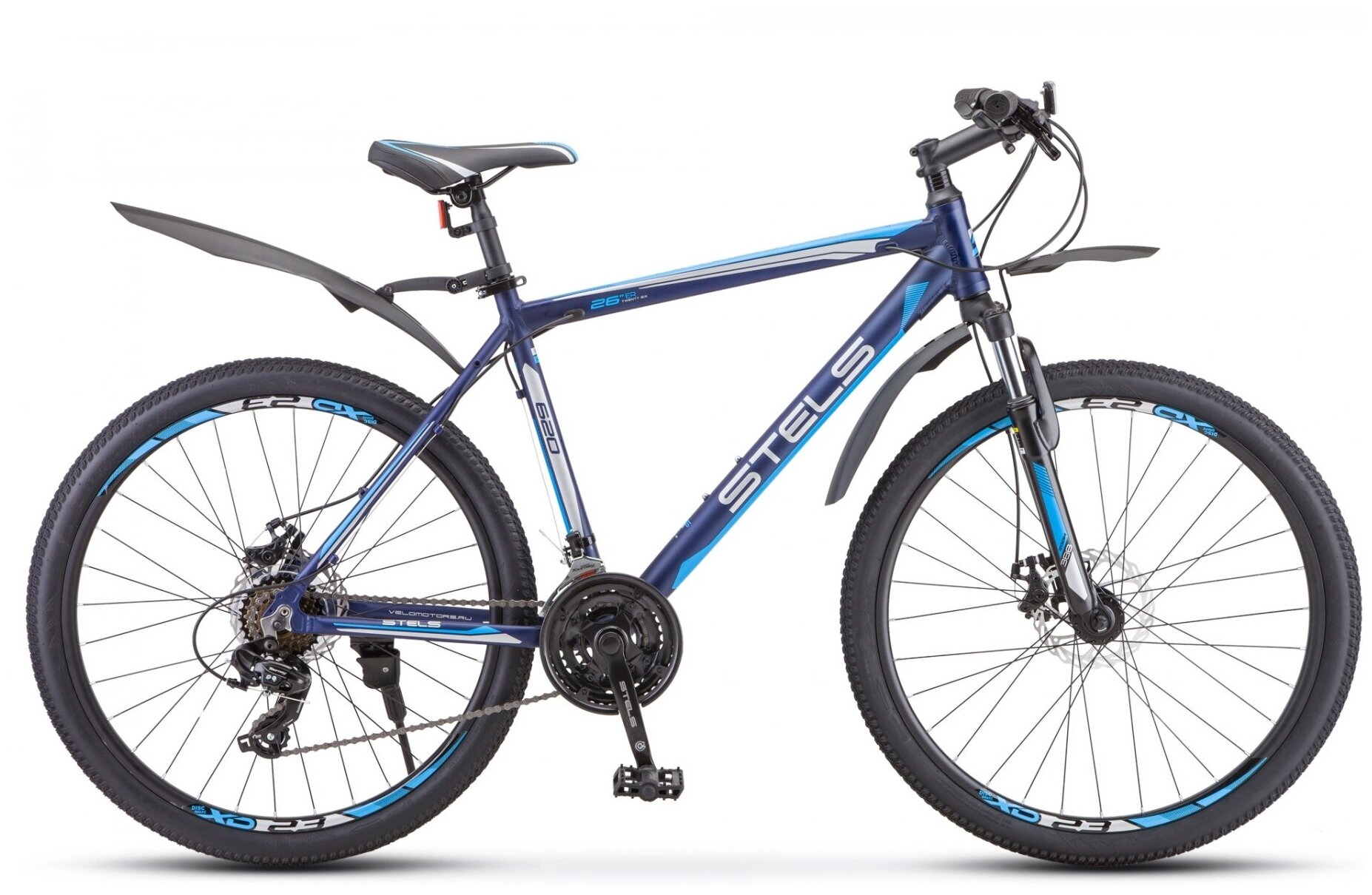 Горный (MTB) велосипед STELS Navigator 620 MD 26 V010 (2018) темно-синий 14" (требует финальной сборки)