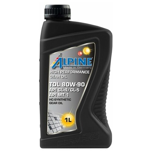 Масло трансмиссионное Alpine Gear Oil TDL 80W-90 GL-4/GL-5 канистра 1л, арт. 0100721