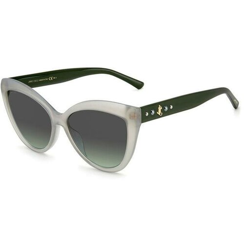 фото Солнцезащитные очки jimmy choo, кошачий глаз, оправа: пластик, для женщин, зеленый