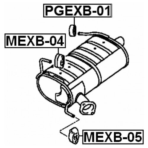 Подушка крепления глушителя CITROEN C-CROSSER 2007-2012 PGEXB-01