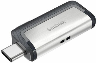 Флешка SanDisk Ultra Dual Drive USB Type-C 32 GB, 1 шт., серый