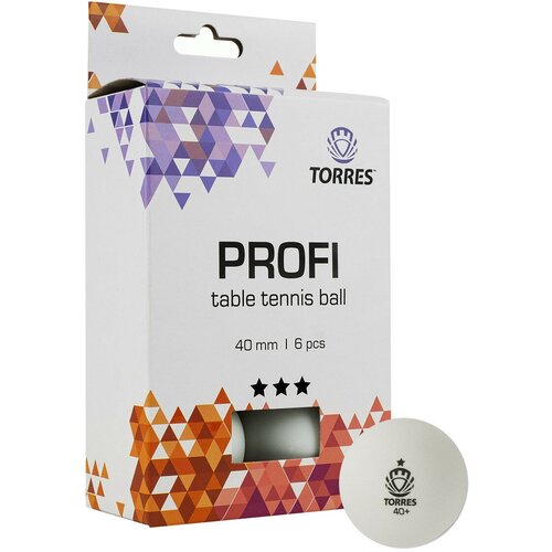 фото Мяч для настольного тенниса torres диаметр 40+ tt21012, белый