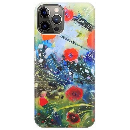 фото Re:pa чехол - накладка artcolor для apple iphone 12 pro max с принтом "яркие цветы"