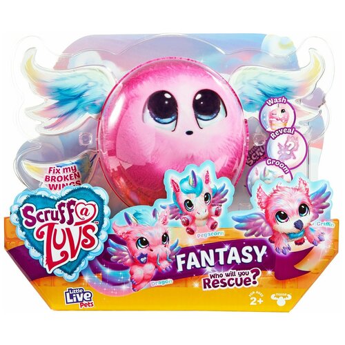 Мягкая игрушка Scruff a Luvs Пушистик-Потеряшка Fantasy, 25 см, розовый