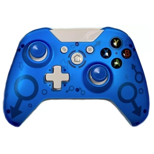 Геймпад (джойстик, контроллер) беспроводной для Xbox One/One S/One X/PS3/PC с символом Марса, голубой