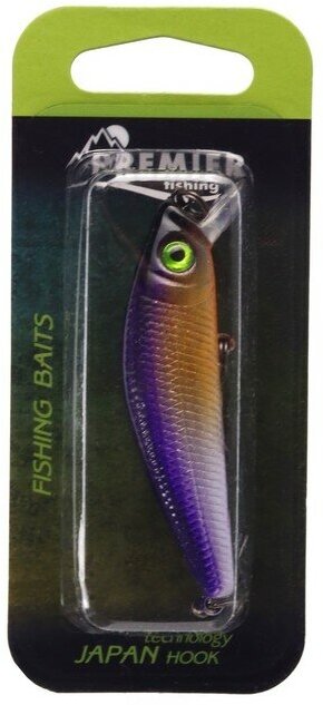 PREMIER fishing Воблер PREMIER Real Minnow 65, 4.4 см, 3.8 г, минноу, тонущий (0.3-1.5 м), цвет 007 (PR-RM65-007)