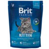 Сухой корм для котят Brit Premium, с курицей в лососевом соусе (кусочки в соусе) - изображение
