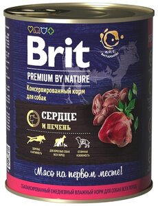 Фото Влажный корм для собак Brit Premium by Nature, сердце, печень