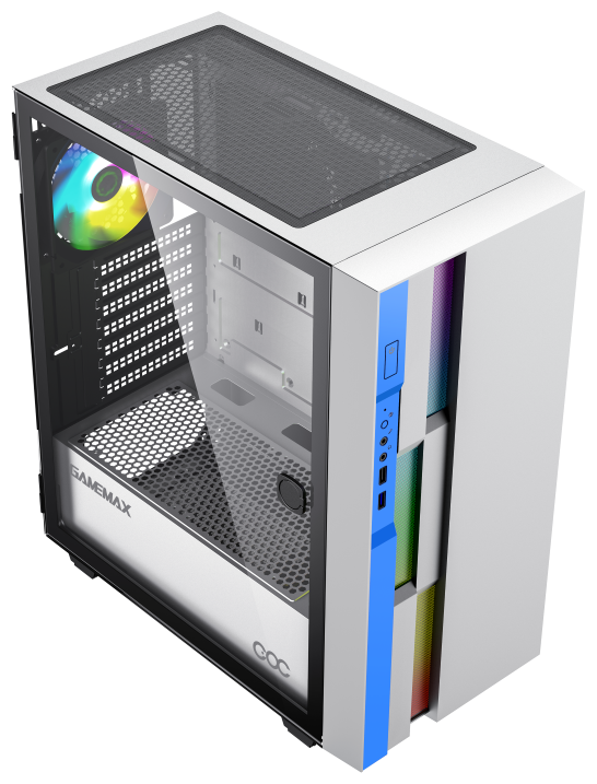 Корпус GameMax Brufen C3 WB White-Blue - фото №2