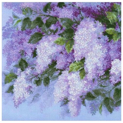 фото Риолис набор для вышивания "сирень после дождя" 45 x 45 см (1533)