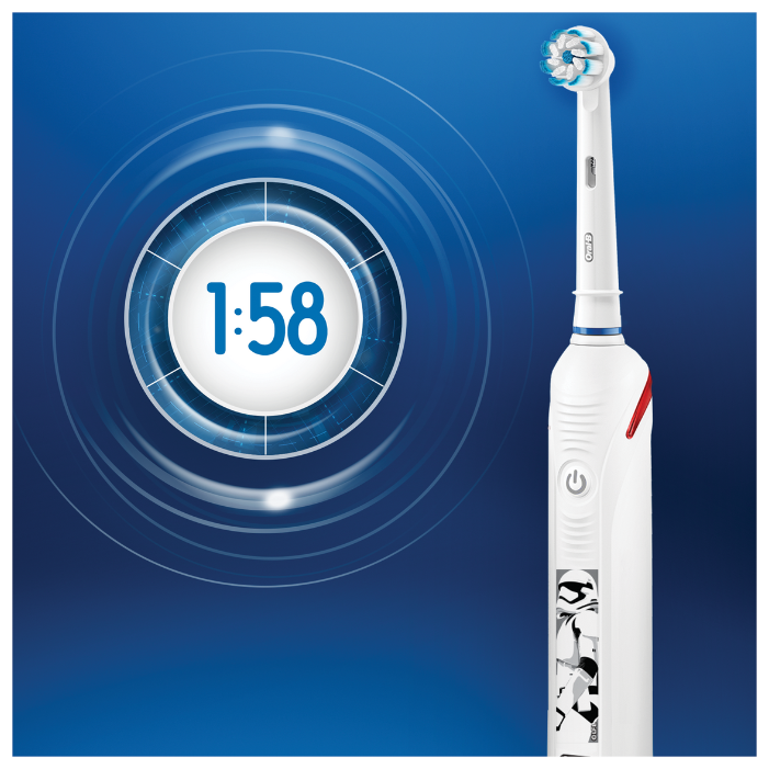 Электрическая зубная щетка Oral-B Pro 2 Junior Sensi Star Wars фото 3