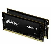 Оперативная память KINGSTON FURY Impact SODIMM DDR4 16GB (2x8GB) 2666 MHz (KF426S15IBK2/16)
