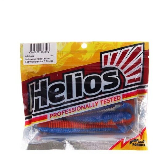 tent helios universalnyj 34 60gr blue Виброхвост Helios Catcher Star Blue & Orange, 9 см, 5 шт. (HS-2-044)