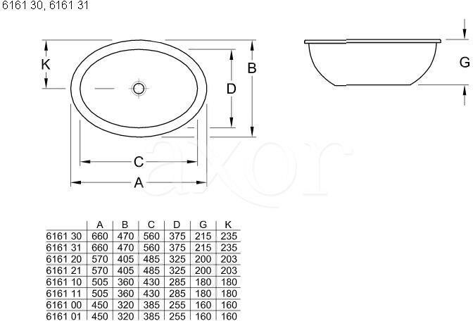 Раковина Villeroy&Boch Loop&Friends Plus 58х37 616130R1