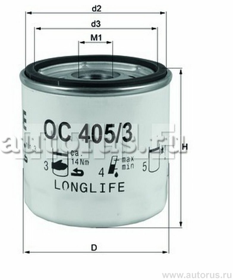 Масляный фильтр OC4053 KNECHT/MAHLE
