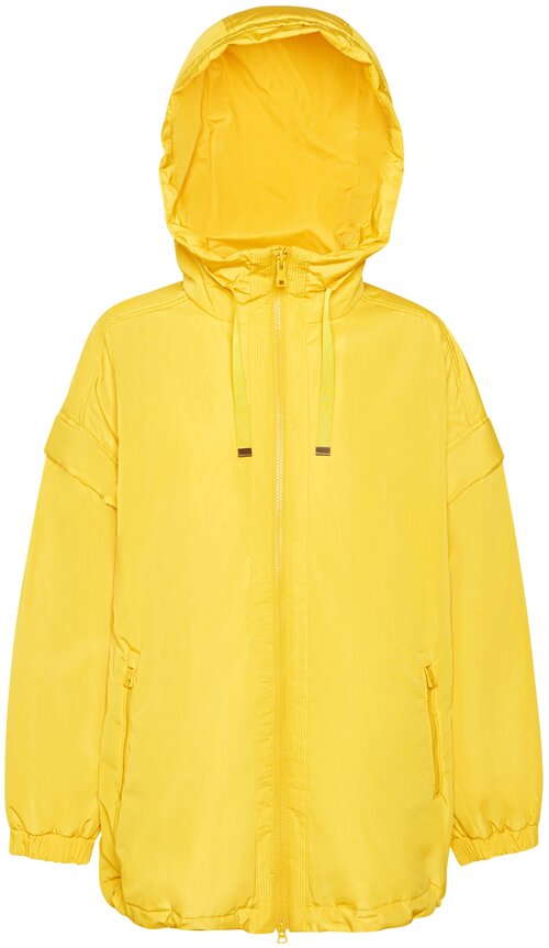 куртка  GEOX, демисезон/лето, силуэт прямой, капюшон, карманы, размер 42, желтый