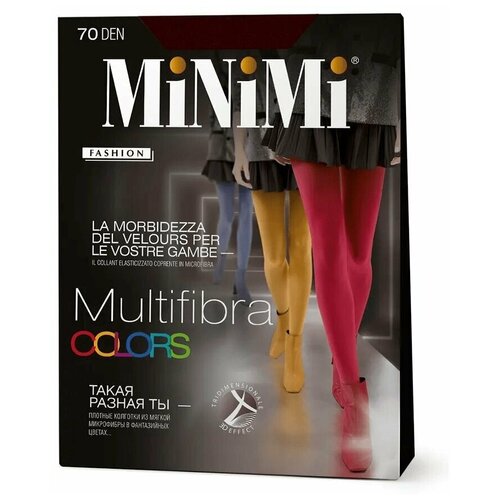 Колготки  MiNiMi MiNiMi MULTIFIBRA, 70 den, размер 4, красный, бордовый