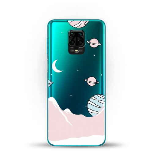 фото Силиконовый чехол горы и планеты на xiaomi redmi note 9 pro andy & paul