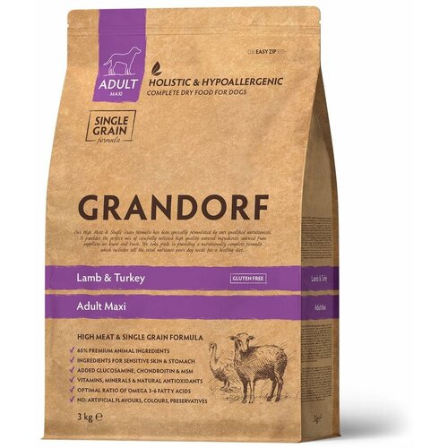 Grandorf Adult Maxi Breeds Грандорф для собак крупных пород Ягненок