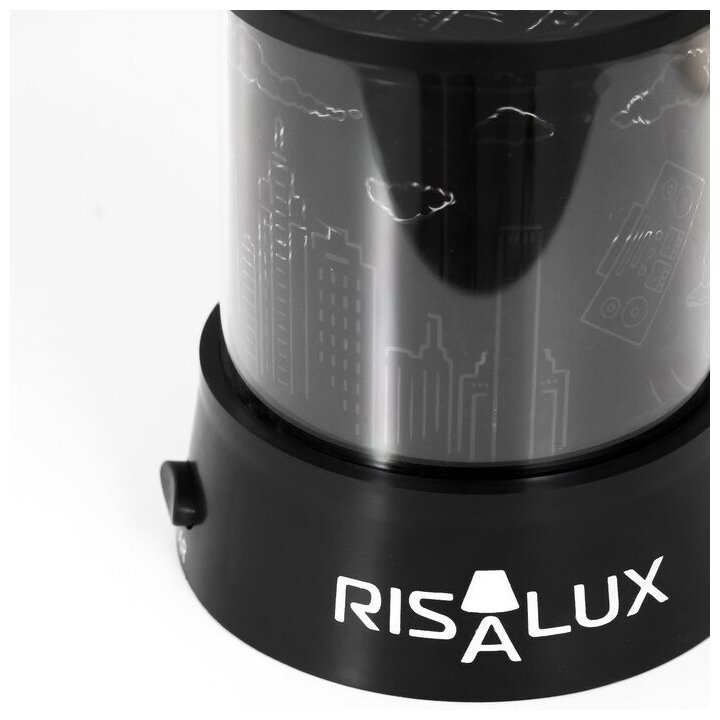 Ночник-проектор "Город" LED USB/от батареек черный 10,8х10,8х11,5 см - фотография № 14