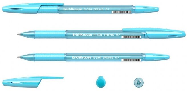 Ручка шариковая неавтомат. Erich Krause R-301 Spring 0,7, син, масл, манж