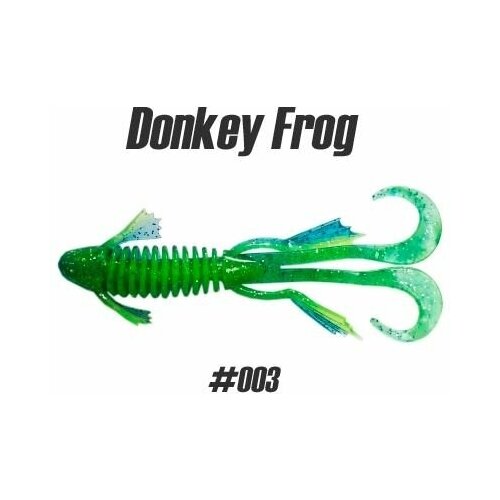 Приманка Силиконовая Jig It Donkey Frog 3.8 (95 мм) #003 CHARTREUSE BLUE Squid