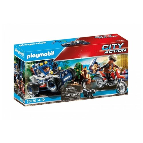 Набор с элементами конструктора Playmobil City Action 70570 Погоня за похитителем сокровищ, 89 дет. набор с элементами конструктора playmobil city life 9080 кондитерский магазин