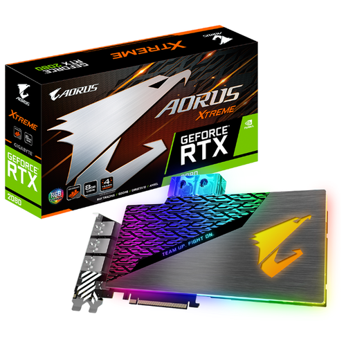 фото Видеокарта GIGABYTE AORUS GeForce RTX 2080 1890MHz PCI-E 3.0 8192MB 14140MHz 256 bit 3xHDMI 3xDisplayPort HDCP XTREME WATERFORCE WB Retail