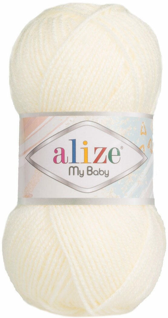 Пряжа ALIZE 'My baby', 50г, 150м (100% акрил) (62 молочный), 5 мотков