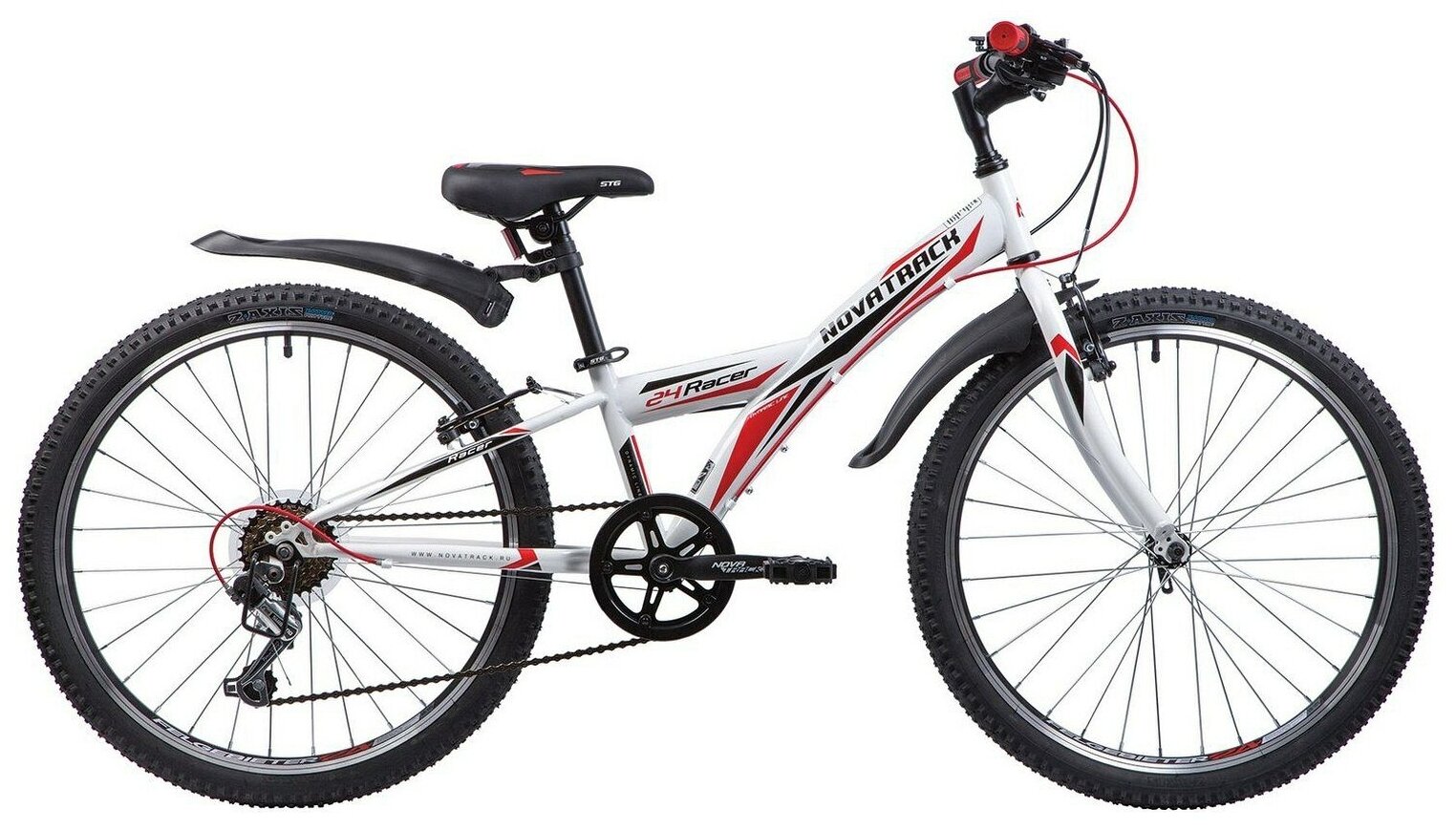 Подростковый велосипед Novatrack Racer Rigid 24" (2020) 12" Белый (125-140 см)