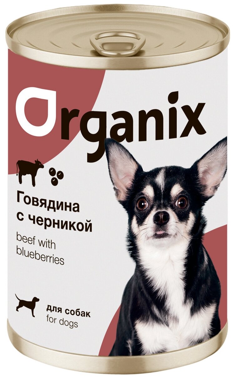 Organix консервы Консервы для собак Заливное из говядины с черникой 22ел16 0,4 кг 42923 (2 шт)