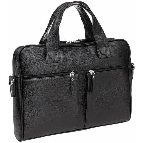 фото Сумка blackwood классическая, натуральная кожа, вмещает а4, внутренний карман, черный