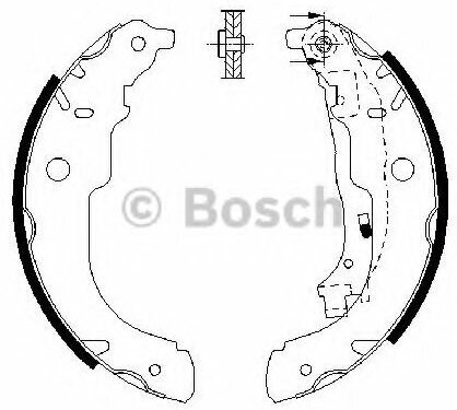 Колодки тормозные барабанные зад Bosch 0 986 487 721